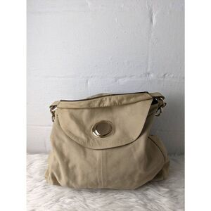 Maddalena Scanu Genuine Leather Large Beige Hobo Bag Purse Made in Italy